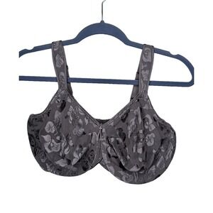 Wacoal Awareness Underwire Bra‎ 40DDD Brown Floral 85567 Full Coverage Support